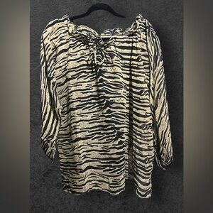 Elegant Zebra Print Blouse